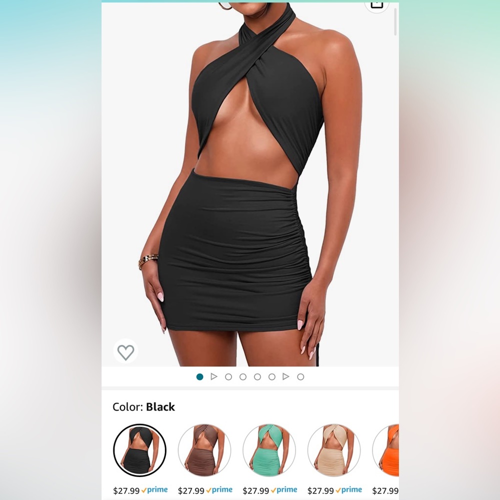 L Bodycon bandage dress. Can be tied to liking.